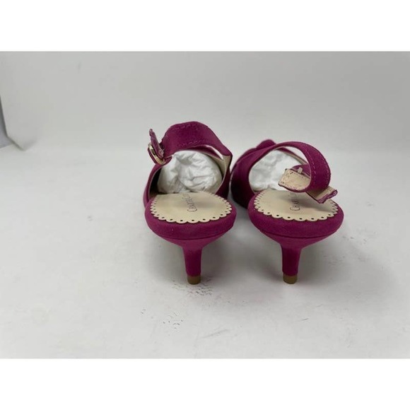 CHARTER CLUB Giavanna Slingback Pumps I’m faux suede berry size 7M NEW - Picture 6 of 7